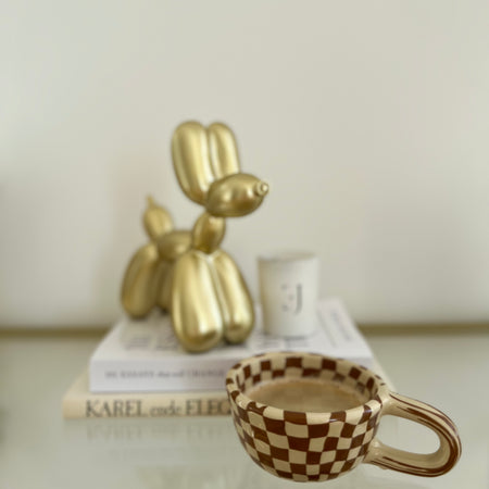 checkerboard mug