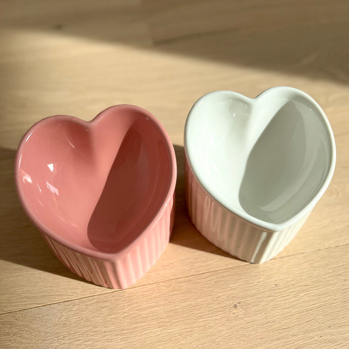 Heart shaped pet bowl