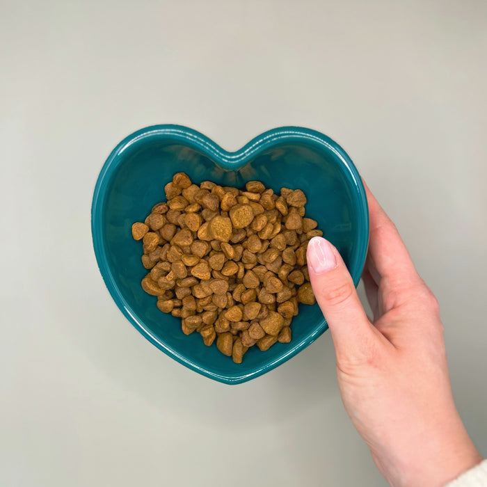 Heart shaped pet bowl